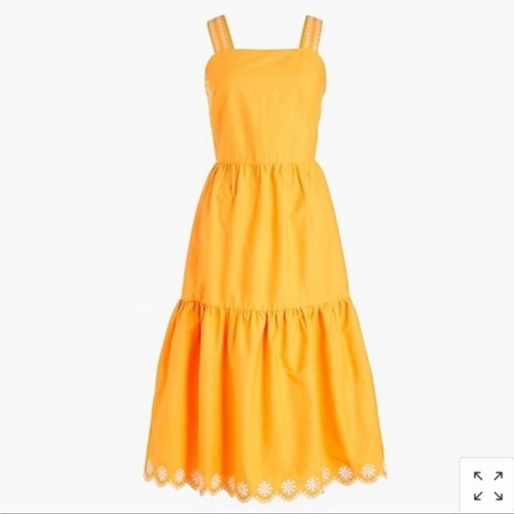J. Crew Yellow Eyelet Dress Size 2